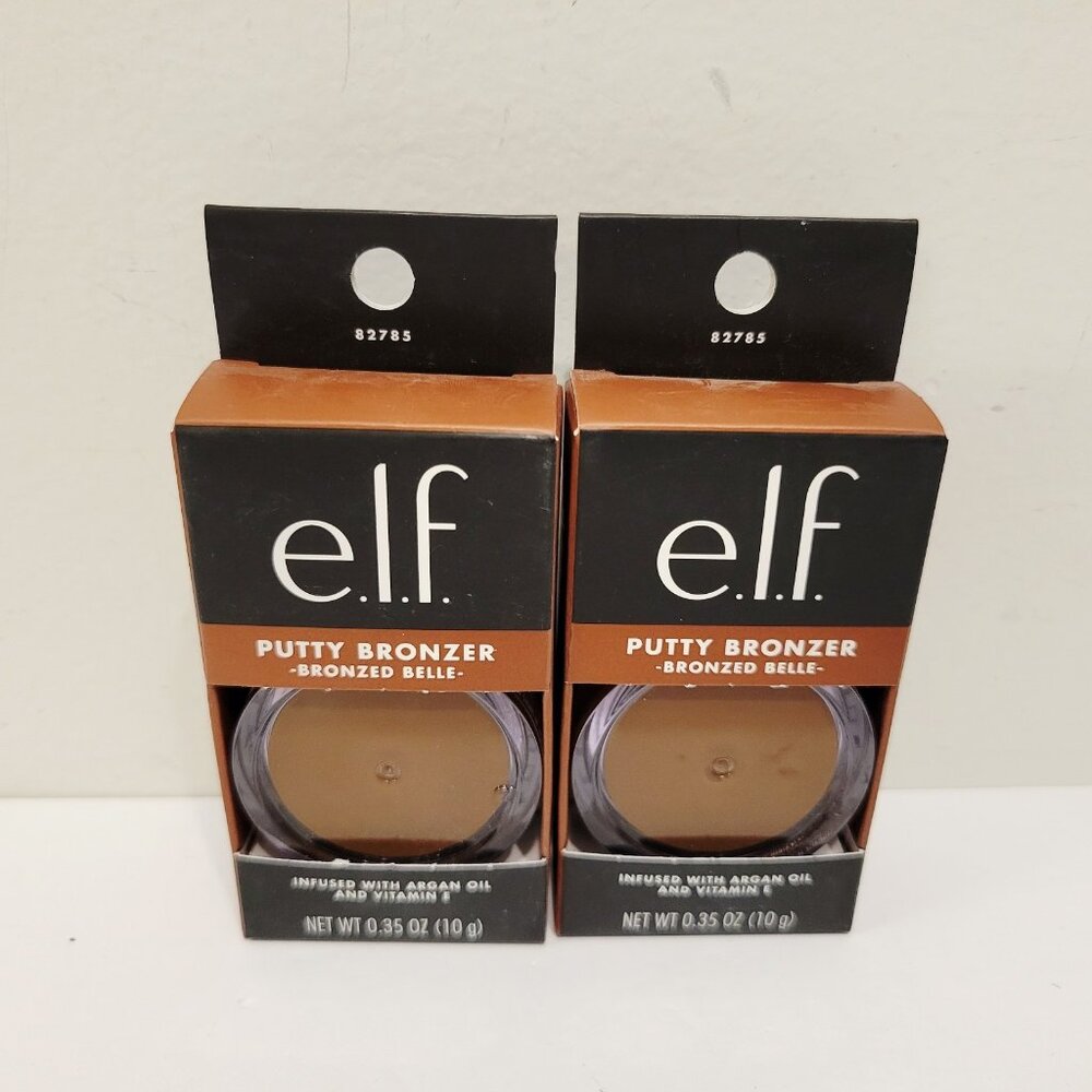 2 Elf Putty Bronzer Bronzed Belle Infused Argan Oil Vitamin E 0.35 oz